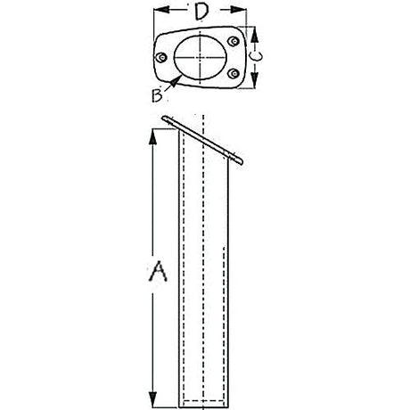 Narrow Gunnel Rod Holder, White