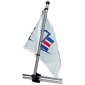 SeaDog Adjustable Rail Mount Flagpole - Injection Molded Nylon / Stainless