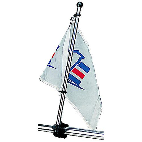 SeaDog Adjustable Rail Mount Flagpole - Injection Molded Nylon / Stainless