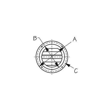 Sea-Dog 331424 Round Louvered Vent, 4"
