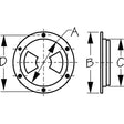 SeaDog Quarter-Turn Deck Plate with Internal Collar - #8 Fastener - Black Finish