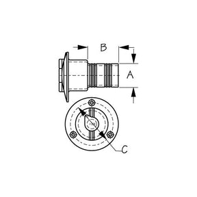 SeaDog 351321L1 Locking Diesel Hose Deck Fill w/Keys, 1-1/2" Hose