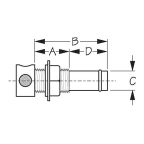 Straight Gas Tank Vent, Stainless