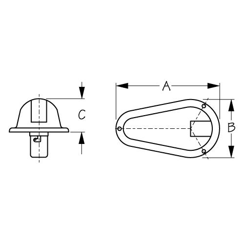 Sea-Dog 400170 Side Mount Lights, Stainless, 1 pr.