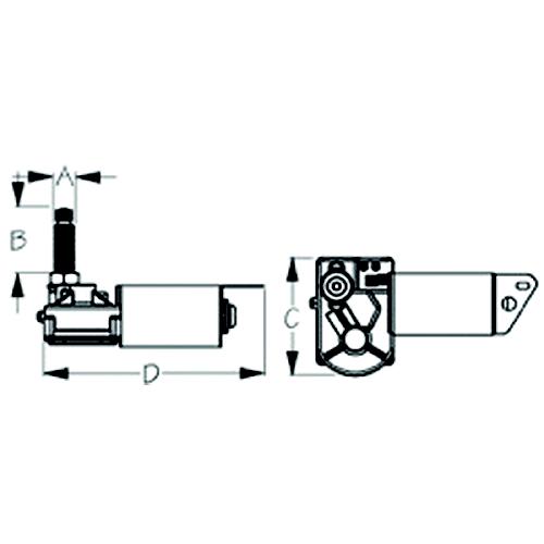 SeaDog Stamped Powder Coated Steel & 304 Stainless 12V MRV Wiper Motor - White Finish