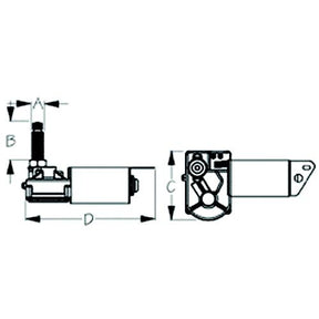 SeaDog Stamped Powder Coated Steel & 304 Stainless 12V MRV Wiper Motor - White Finish