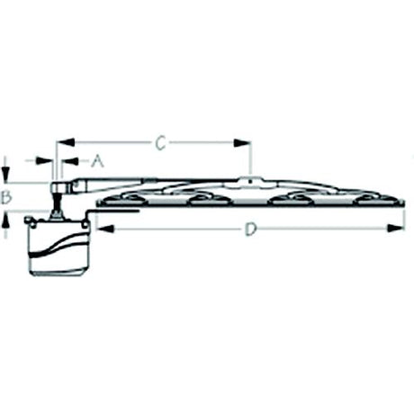 SeaDog Standard Wiper 12V Motor Kit - White Motor Finish - Includes Motor, 11" to 13" Arm &amp; 11" Blade