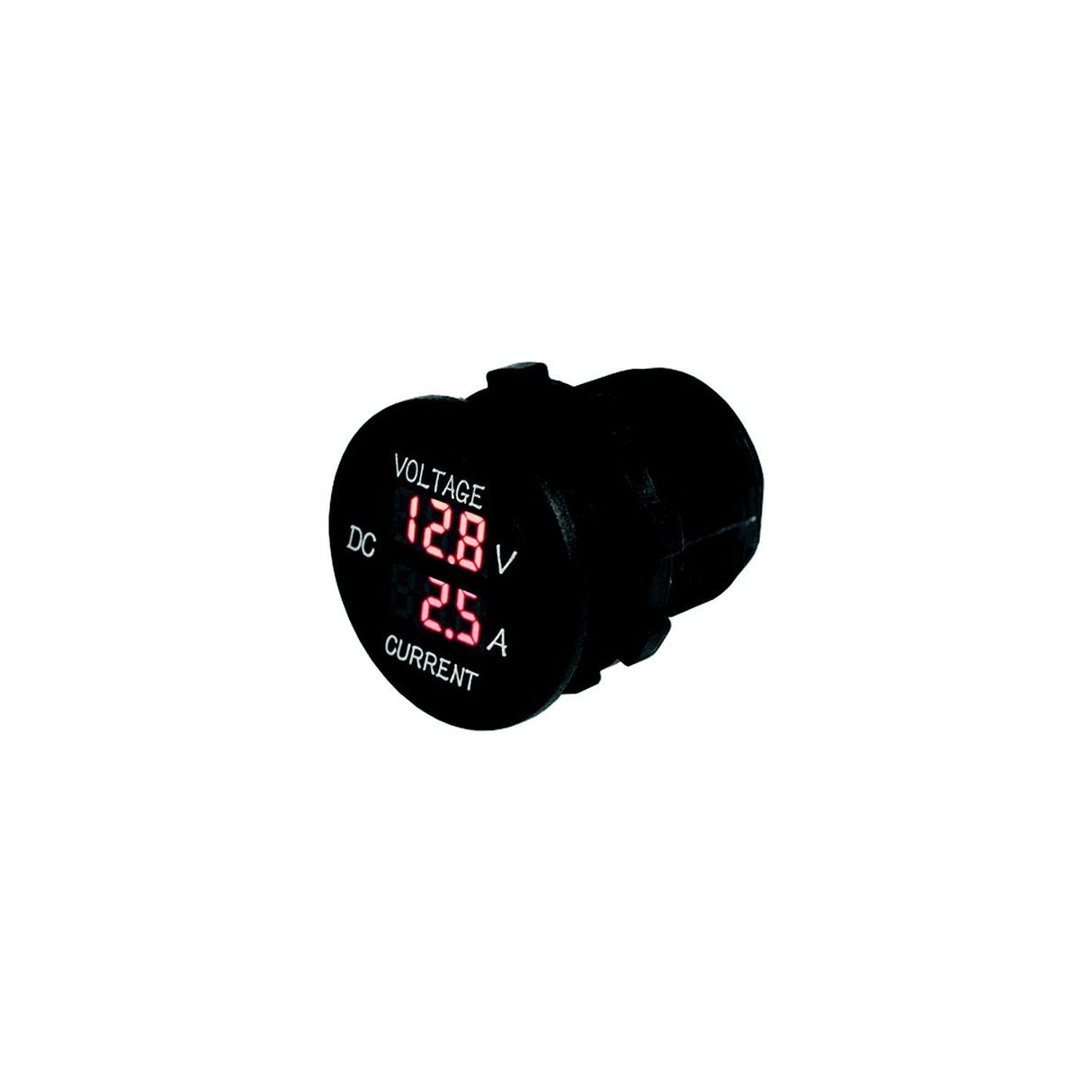 SeaDog 421625 Round Digital 4 to 30 Voltage &amp; 10 Amp Meter - Injected Molded Nylon