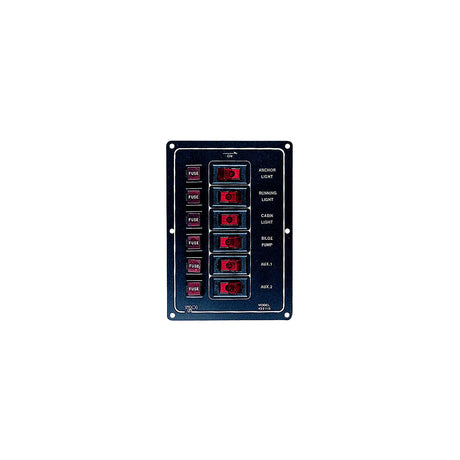 6 Switch Illiminated Switch Panel, Vertical