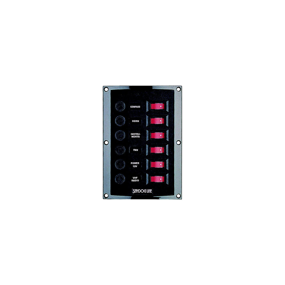 Sea-Dog 4241101 6-Gang Vertical Rocker Switch Fuse Panel