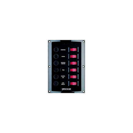 Sea-Dog 4241101 6-Gang Vertical Rocker Switch Fuse Panel