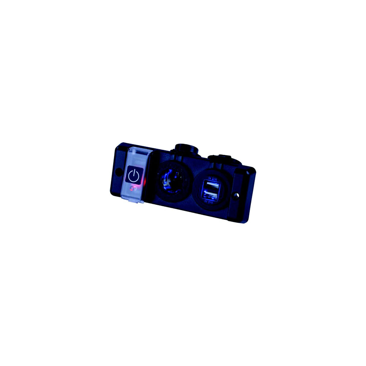 Seadog 426506-1 Double Usb &amp; Power Socket Panel w/Breaker Switch