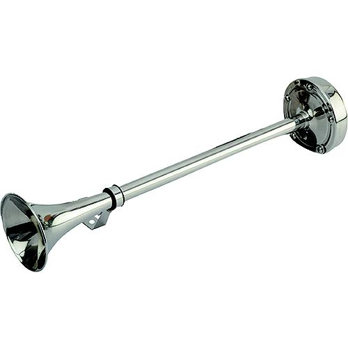 SeaDog 431530 Maxblast 2.5 Amp 118 DB 24V Single 16″ Trumpet Horn - Stainless & Molded Motor Housing