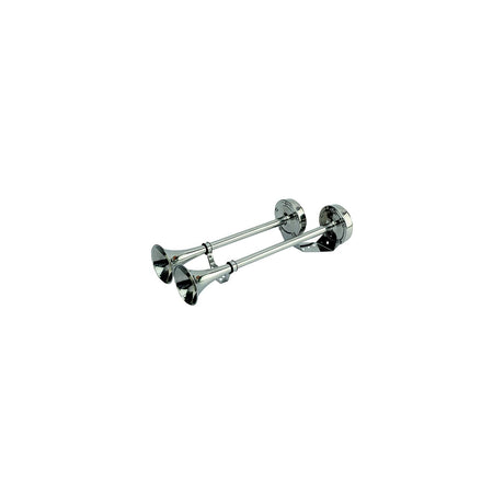 SeaDog 431520 Maxblast 10 Amp 123 DB 12V Dual 18-1/4" Trumpet Horn - Stainless &amp; Molded Motor Housing