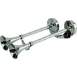 SeaDog 431540 Maxblast 5 Amp 123 DB 24V Dual 18-1/4″ Trumpet Horn - Stainless & Molded Motor Housing