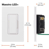 Lutron Maestro Light Almond 150 W 3-Way Dimmer Switch 1 pk