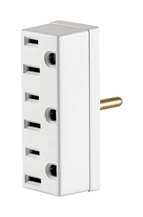 Leviton Grounded 3 outlets Outlet Adapter 1 pk, Pack of 10