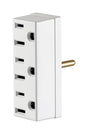 Leviton Grounded 3 outlets Outlet Adapter 1 pk, Pack of 10