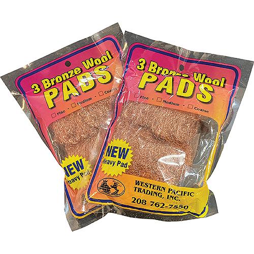 Bronze Wool Pads, Coarse 3/Pack