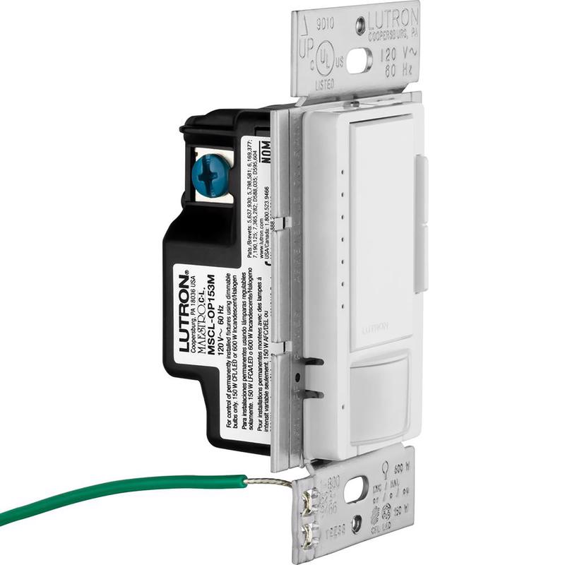 Lutron Maestro White 150 W Motion Sensor Dimmer Switch 1 pk