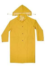 CLC CLIMATE GEAR Series R105X Protective Coat, XL, PVC, Yellow, Detachable Collar, Snap Front Closure