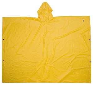 CLC CLIMATE GEAR Series R10410 Poncho, L, PVC, Yellow, Attached Collar