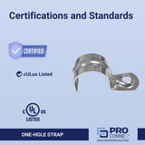 Sigma Engineered Solutions ProConnex 3/4 in. D Zinc-Plated Steel 1 Hole Strap 25 pk
