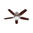 Hunter Builder Deluxe 52 in. Brushed Nickel LED Indoor Ceiling Fan