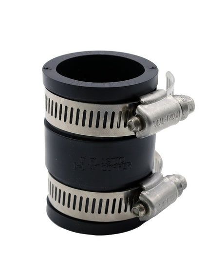 Fernco P1056-100 Flexible Coupling, 1 in, PVC, SCH 40 Schedule, 4.3 psi Pressure