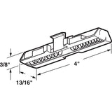 Prime-Line N 6539 Door Snugger, Nylon/Plastic, Top