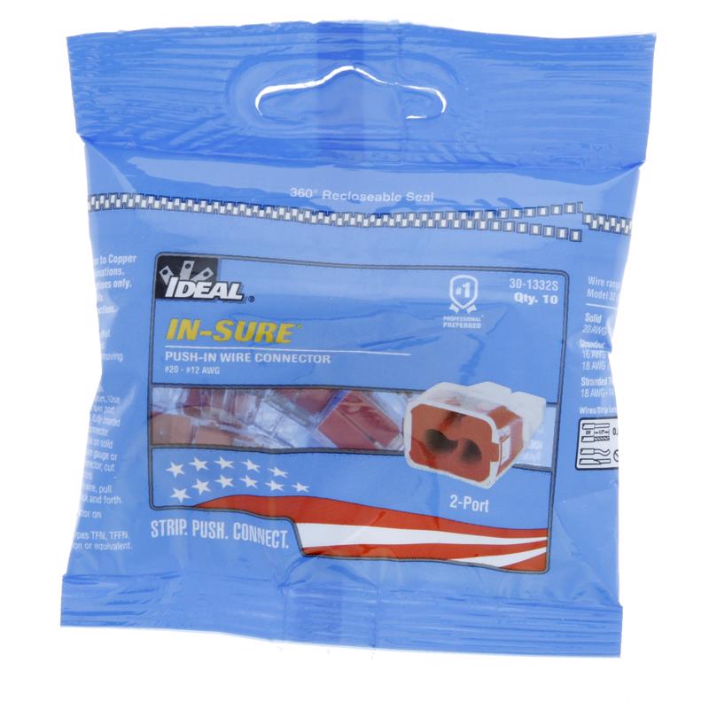 Ideal Industries In-Sure Insulated Wire Connector Red 10 pk
