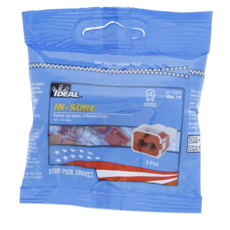 Ideal Industries In-Sure Insulated Wire Connector Red 10 pk