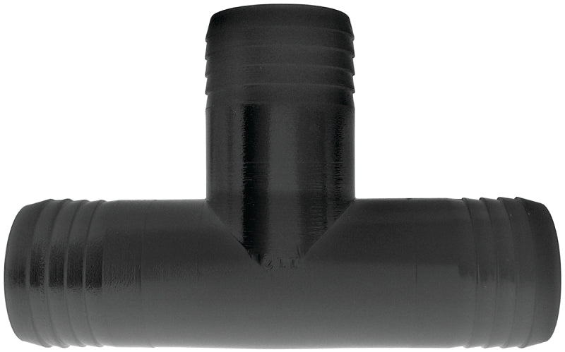 Green Leaf T14P Hose Adapter Tee, 1/4 in, Hose Barb, Polypropylene, Black, Pack of 5