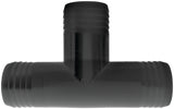 Green Leaf T38P Hose Adapter Tee, 3/8 in, Hose Barb, Polypropylene, Black, Pack of 5