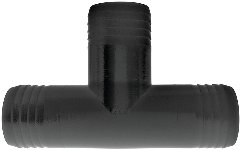 Green Leaf T100P Hose Adapter Tee, 1 in, Hose Barb, Polypropylene, Black, Pack of 5