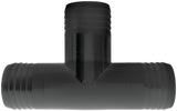 Green Leaf T100P Hose Adapter Tee, 1 in, Hose Barb, Polypropylene, Black, Pack of 5