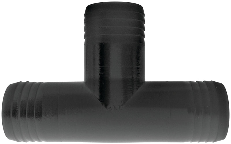 Green Leaf T114P Hose Adapter Tee, 1-1/4 in, Hose Barb, Polypropylene, Black