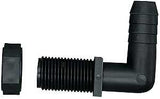 Green Leaf NTL 12 P 2PK Hose Elbow, 1/2 x 11/16 in, Barb x Male Union, Polypropylene
