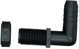 Green Leaf NTL 12 P 2PK Hose Elbow, 1/2 x 11/16 in, Barb x Male Union, Polypropylene