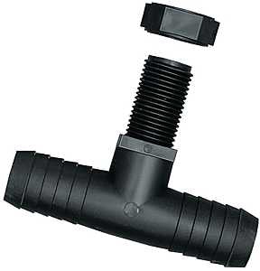 Green Leaf NTT 12 P 2PK Hose Tee, 1/2 x 11/16 in, Barb x Male Union, Polypropylene