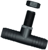 Green Leaf NTT 12 P 2PK Hose Tee, 1/2 x 11/16 in, Barb x Male Union, Polypropylene