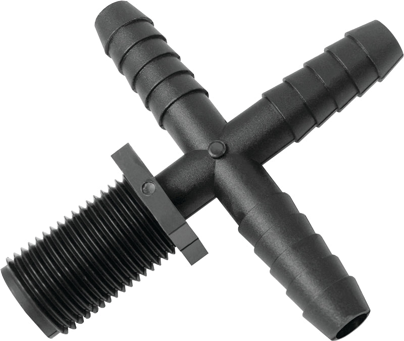 Green Leaf T 12 C P 1PK Hose to Pipe Cross, Nozzle, Polypropylene