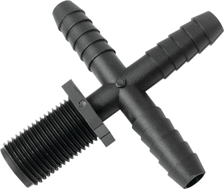 Green Leaf T 12 C P 1PK Hose to Pipe Cross, Nozzle, Polypropylene