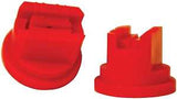 Green Leaf ST8004 Spray Nozzle, Standard Flat, Polyoxymethylene, Red, For: Y8253048 Series 8 mm Cap