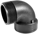 Green Leaf SE300P Street Pipe Elbow, 3 in, FNPT x MNPT, 90 deg Angle, Polypropylene, SCH 80 Schedule