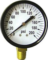 Green Leaf SG200PK1 Standard Dry Pressure Gauge, 2 in Dial, 200 psi