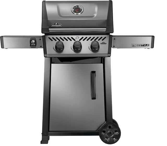 Napoleon FREESTYLE 365 Series F365DPGT Gas Grill, 33,000 Btu, Liquid Propane, 3-Burner, Side Shelf Included: Yes