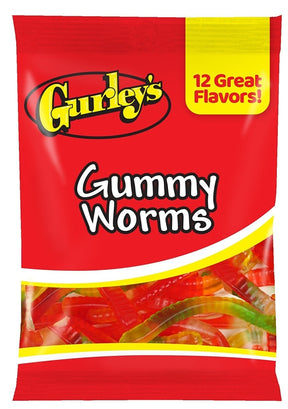 Gurley's 743788 Candy, Gummy, Gummy Worms, 5.75 oz, Pack of 12