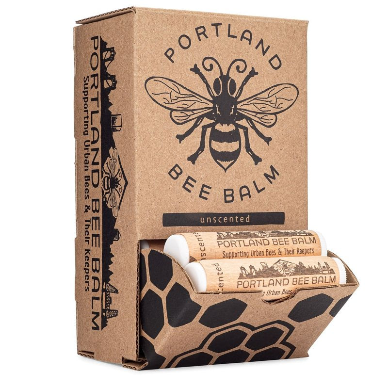 Portland Bee Balm 102 Lip Balm, Unscented, Pack of 24
