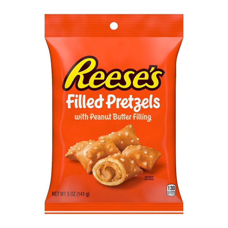 Reese's 848026 Filled Pretzel, Peanut Butter, 5 oz Bag, Pack of 12